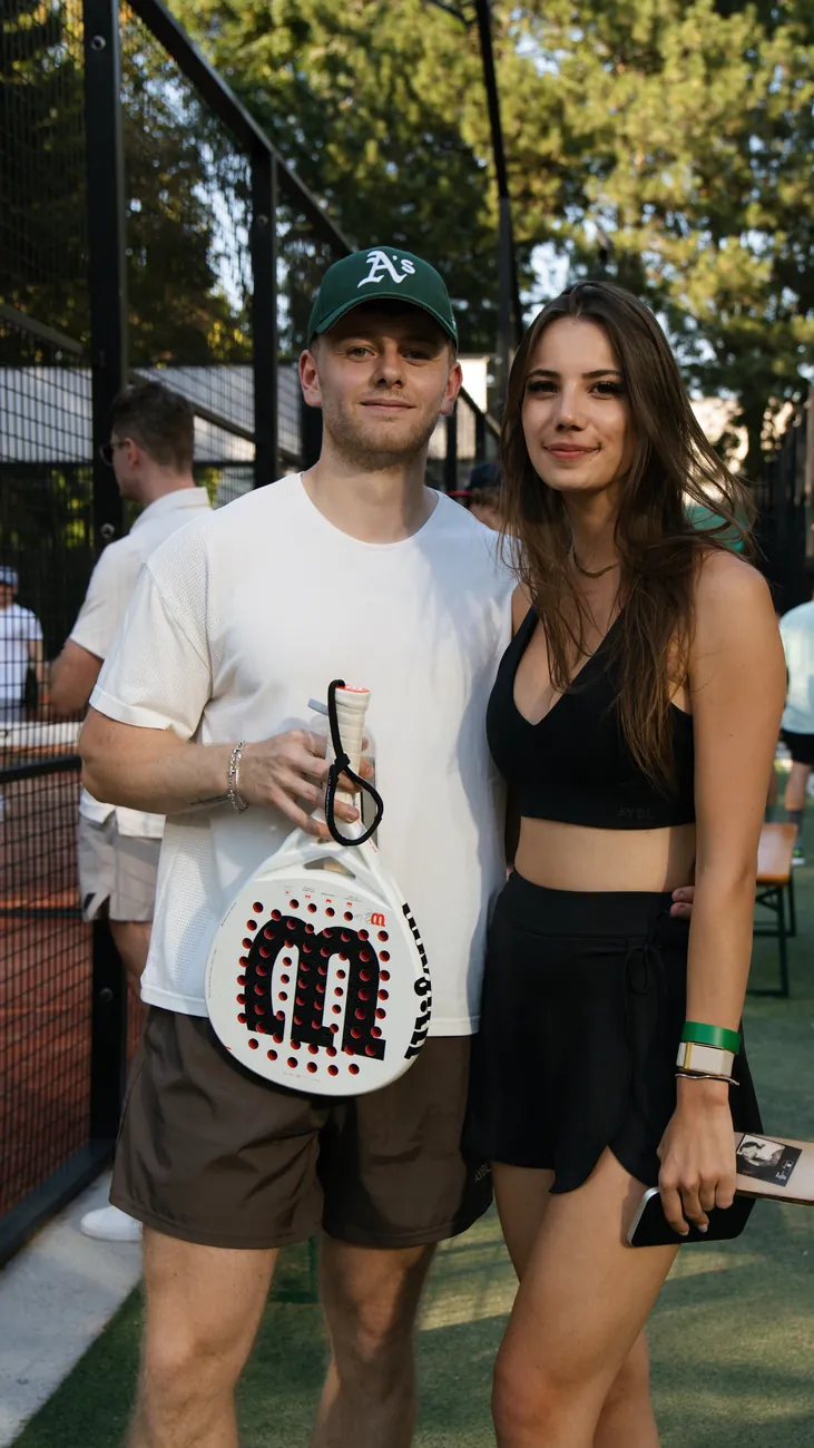 Two guests at the padel tournament in Vienna